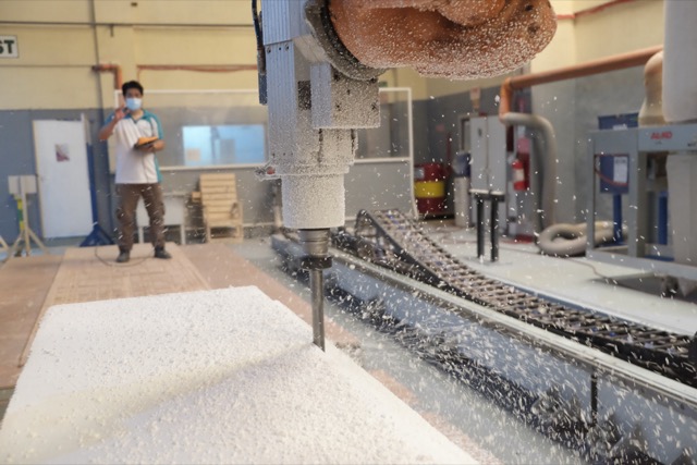CNC tooling closeup